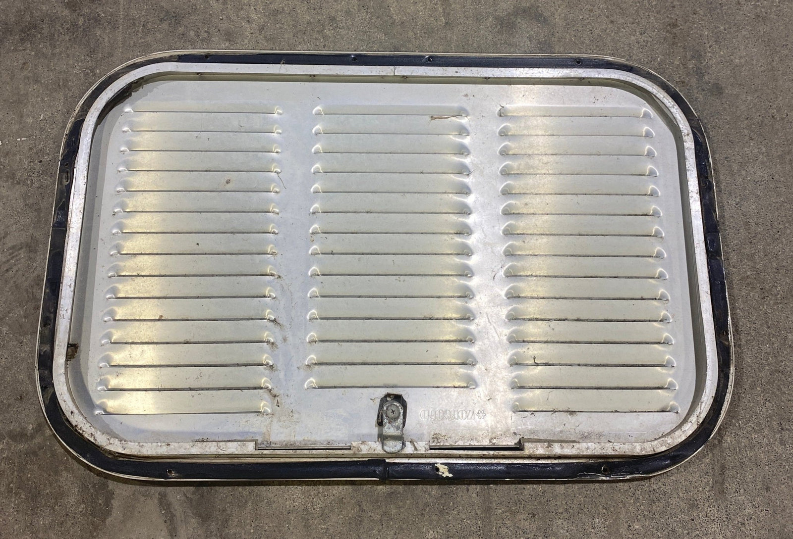 Used Retro NORCOLD - Off White Vent Door with Silver Trim - Young Farts RV Parts
