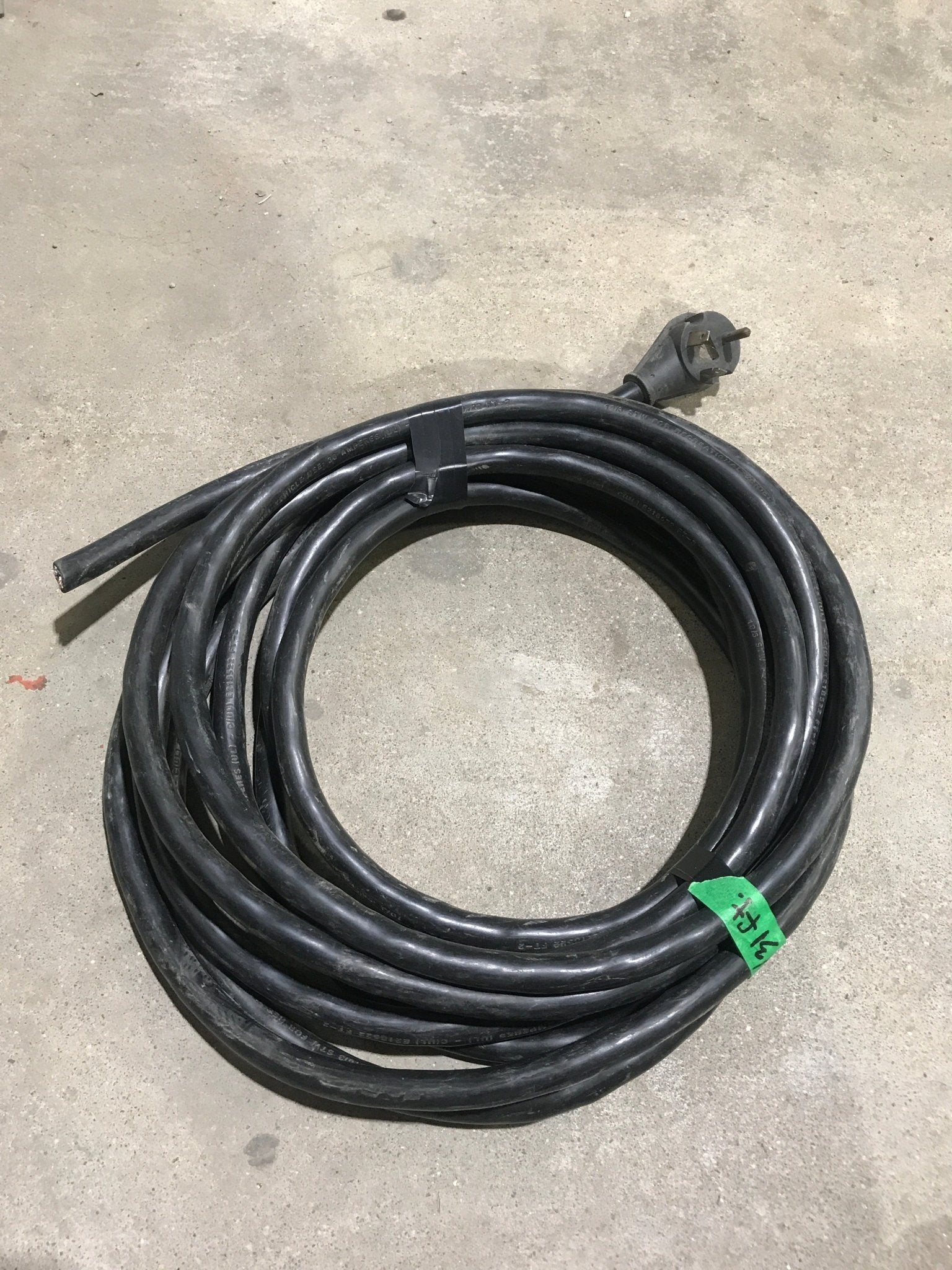 Used RV 31' Electrical Cord With Only Male End 30 AMP - Young Farts RV Parts