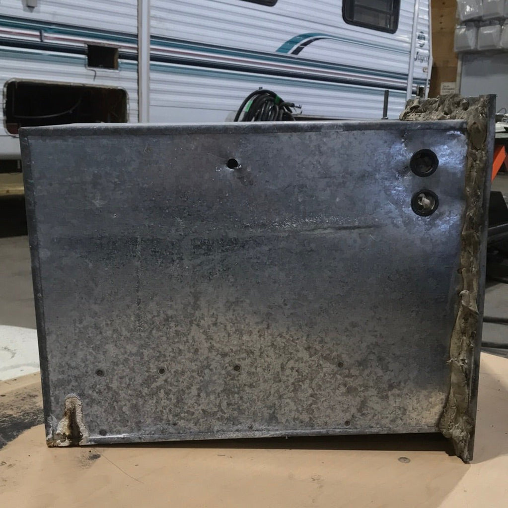 Used RV Battery Metal Box 11" W x 13 3/4" H x 16 1/4" D - Young Farts RV Parts