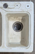 Used RV Double Kitchen Sink 27 3/8” W x 16 1/8” L - Young Farts RV Parts