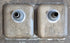 Used RV Double Kitchen Sink 27 3/8” W x 16 1/8” L - Young Farts RV Parts