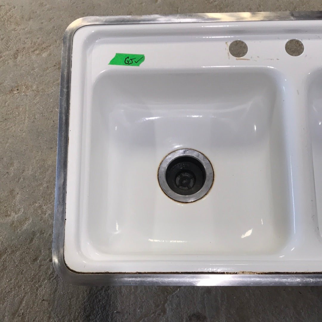 Used RV Double Kitchen Sink 33” W x 19” L - Young Farts RV Parts