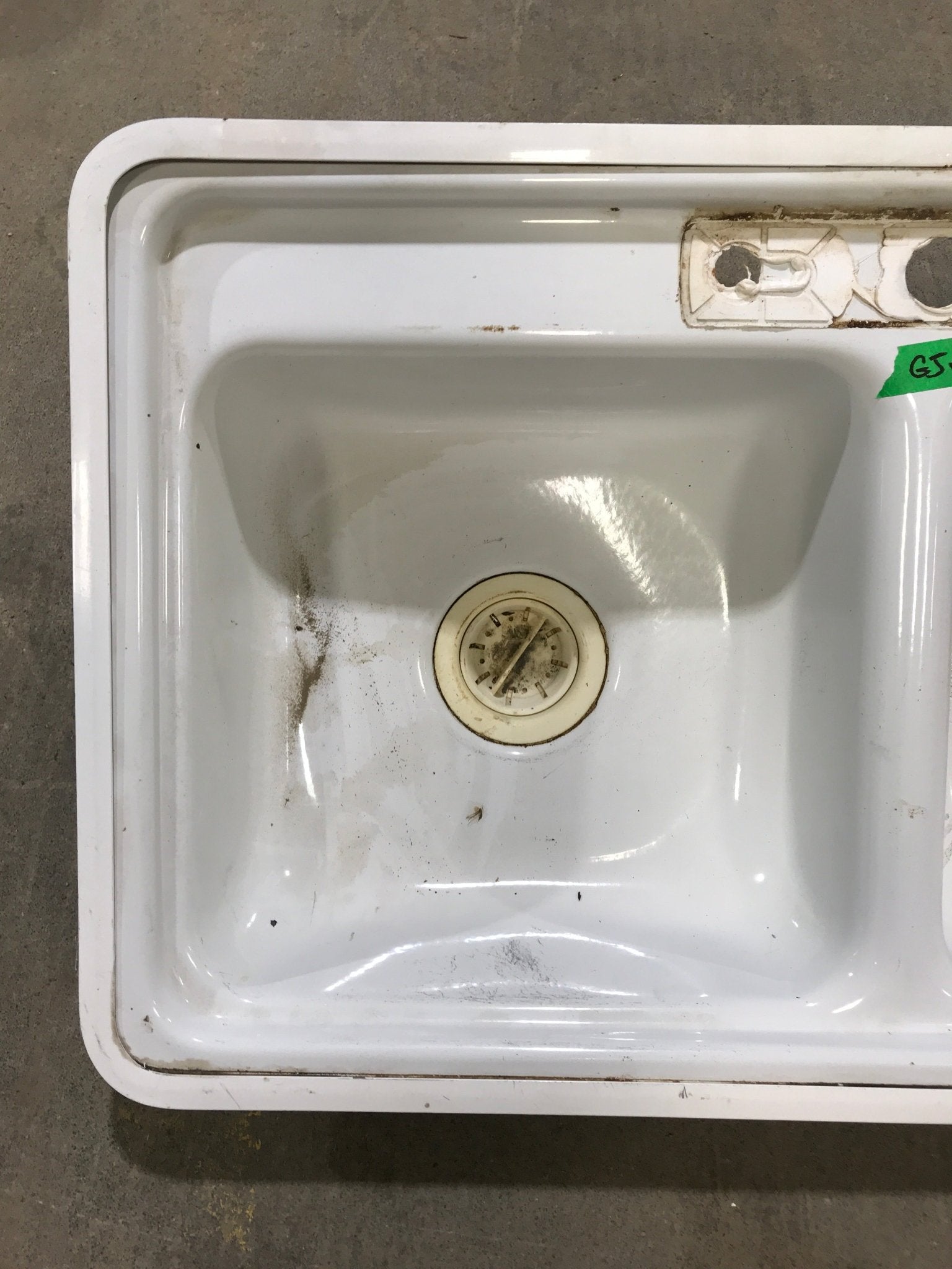 Used RV Double Kitchen Sink 33” W x 19” L - Young Farts RV Parts