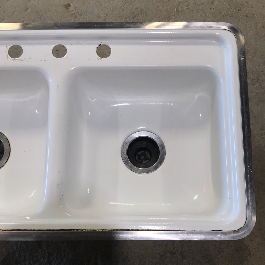 Used RV Double Kitchen Sink 33” W x 19” L - Young Farts RV Parts