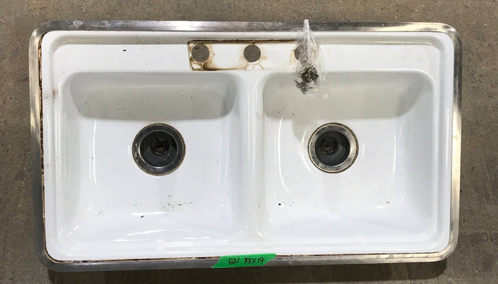 Used RV Kitchen Sink 33” W X 19” L - Young Farts RV Parts
