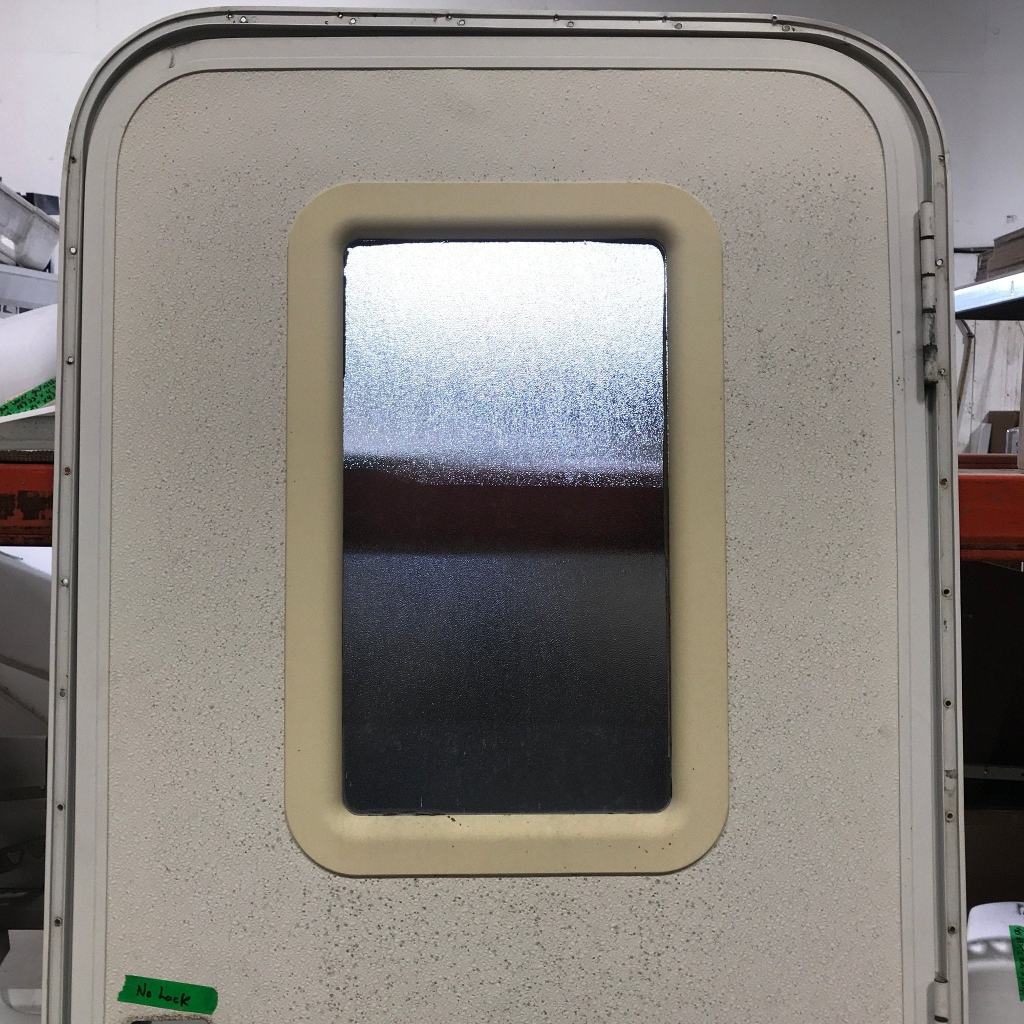 Used RV Radius Corner Entry Door 29 1/2" W x 71 1/4" H - Young Farts RV Parts