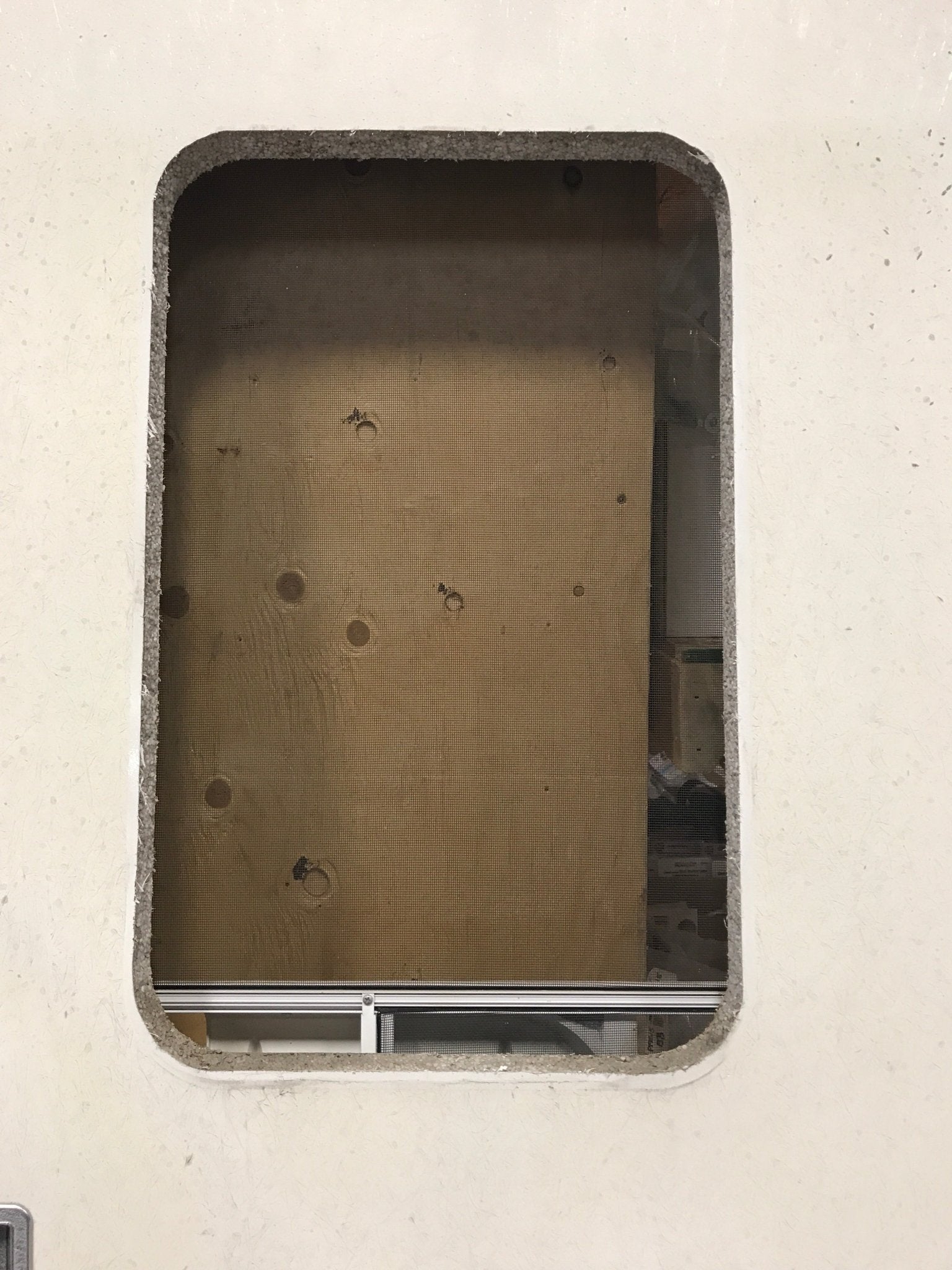 Used RV Radius Corner Entry Door 29 1/2