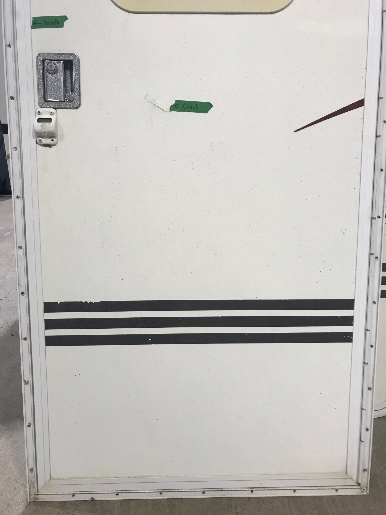 Used RV Radius Corner Entry Door 30" W x 72" H - Young Farts RV Parts