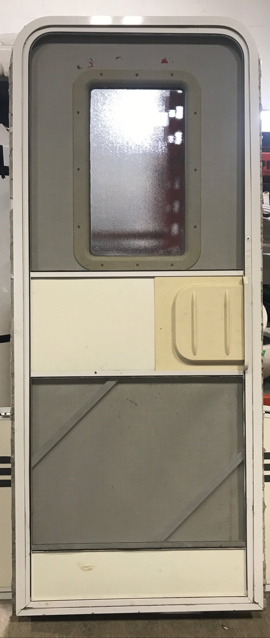 Used RV Radius Corner Entry Door 30" W x 72" H - Young Farts RV Parts