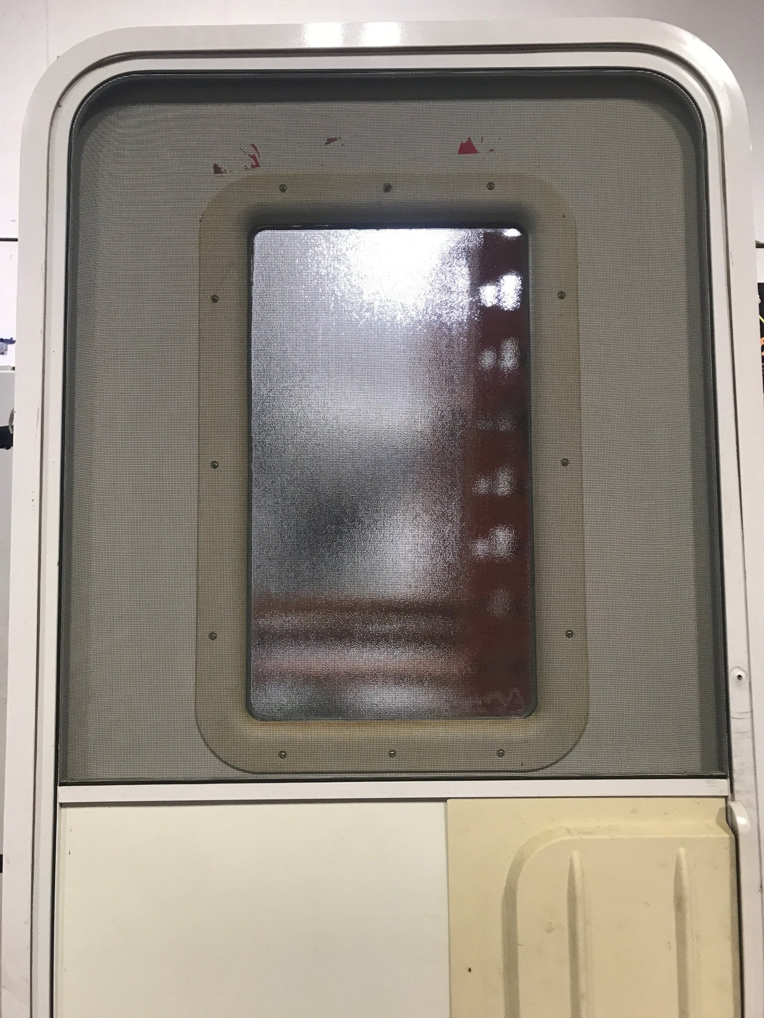 Used RV Radius Corner Entry Door 30" W x 72" H - Young Farts RV Parts