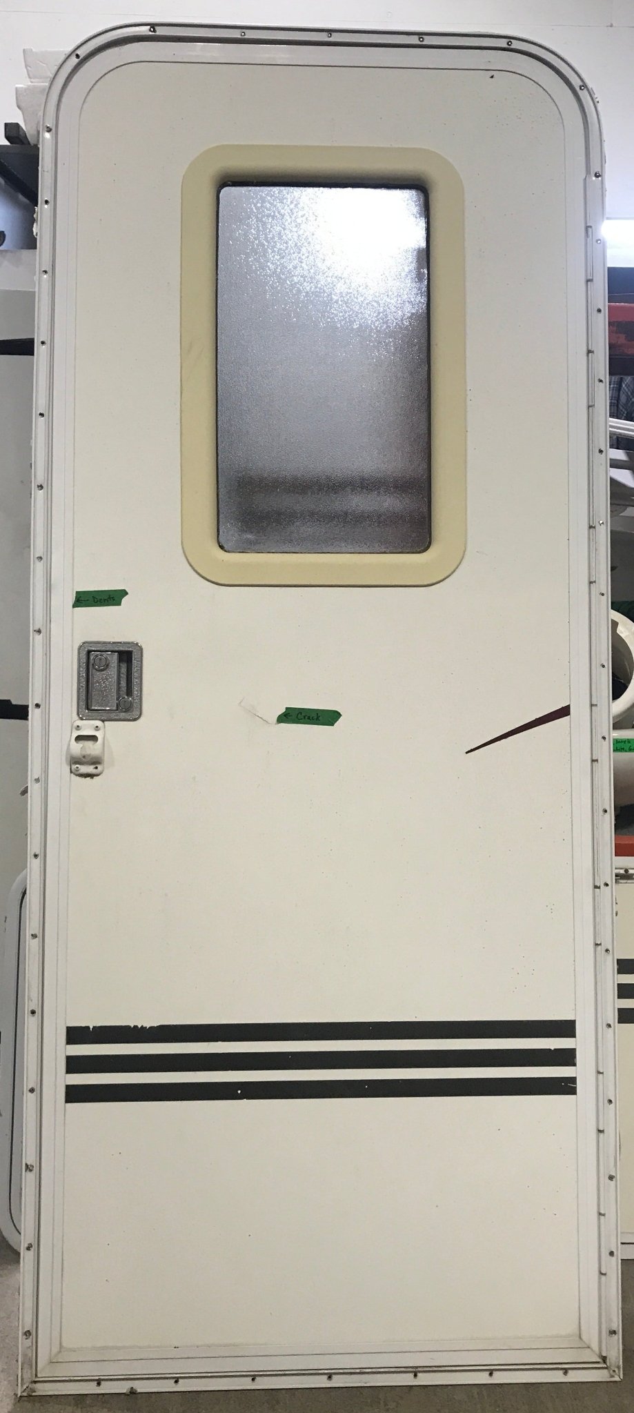 Used RV Radius Corner Entry Door 30" W x 72" H - Young Farts RV Parts