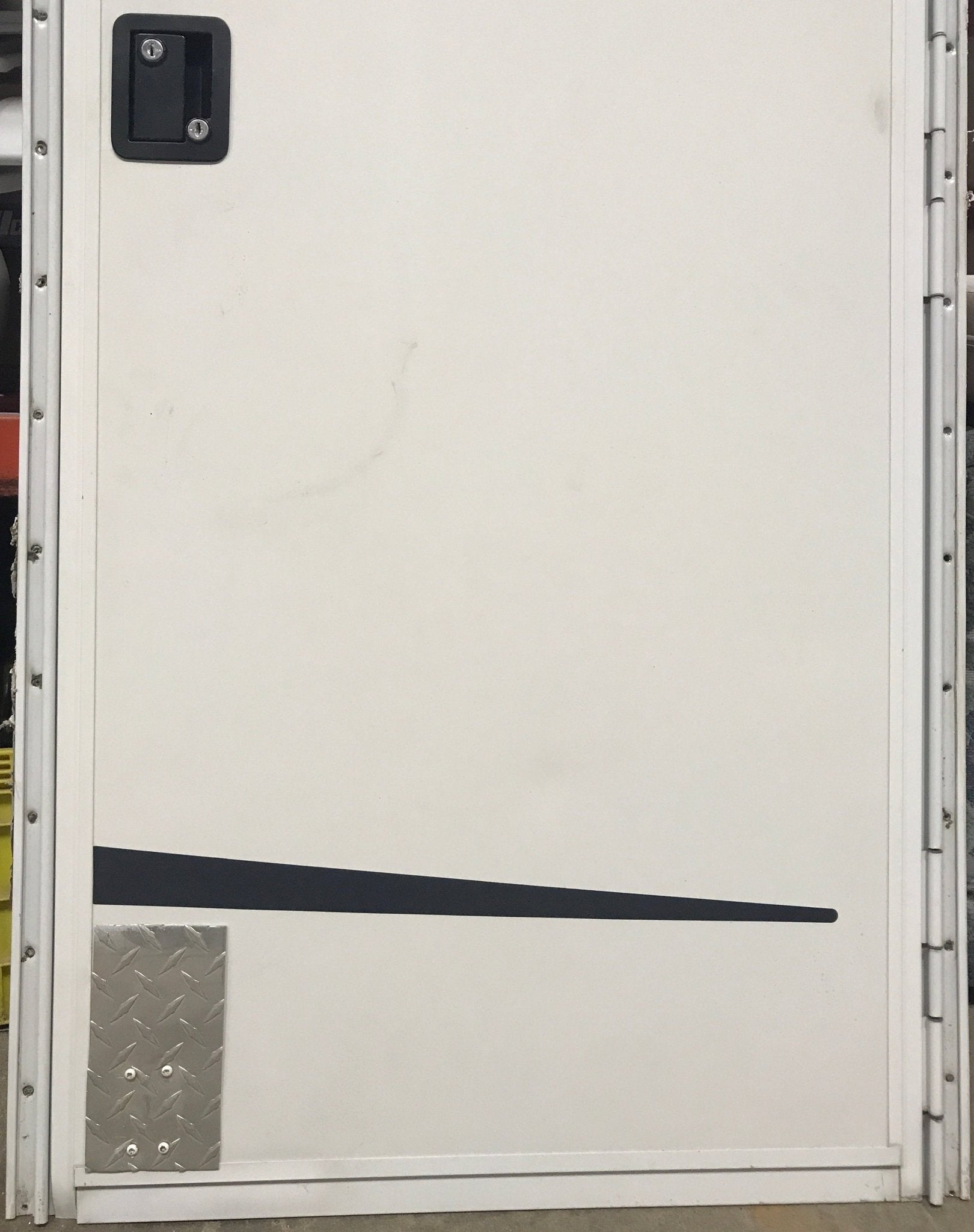 Used RV Radius Entry Door 25 1/2" W x 68 1/2" H - Young Farts RV Parts