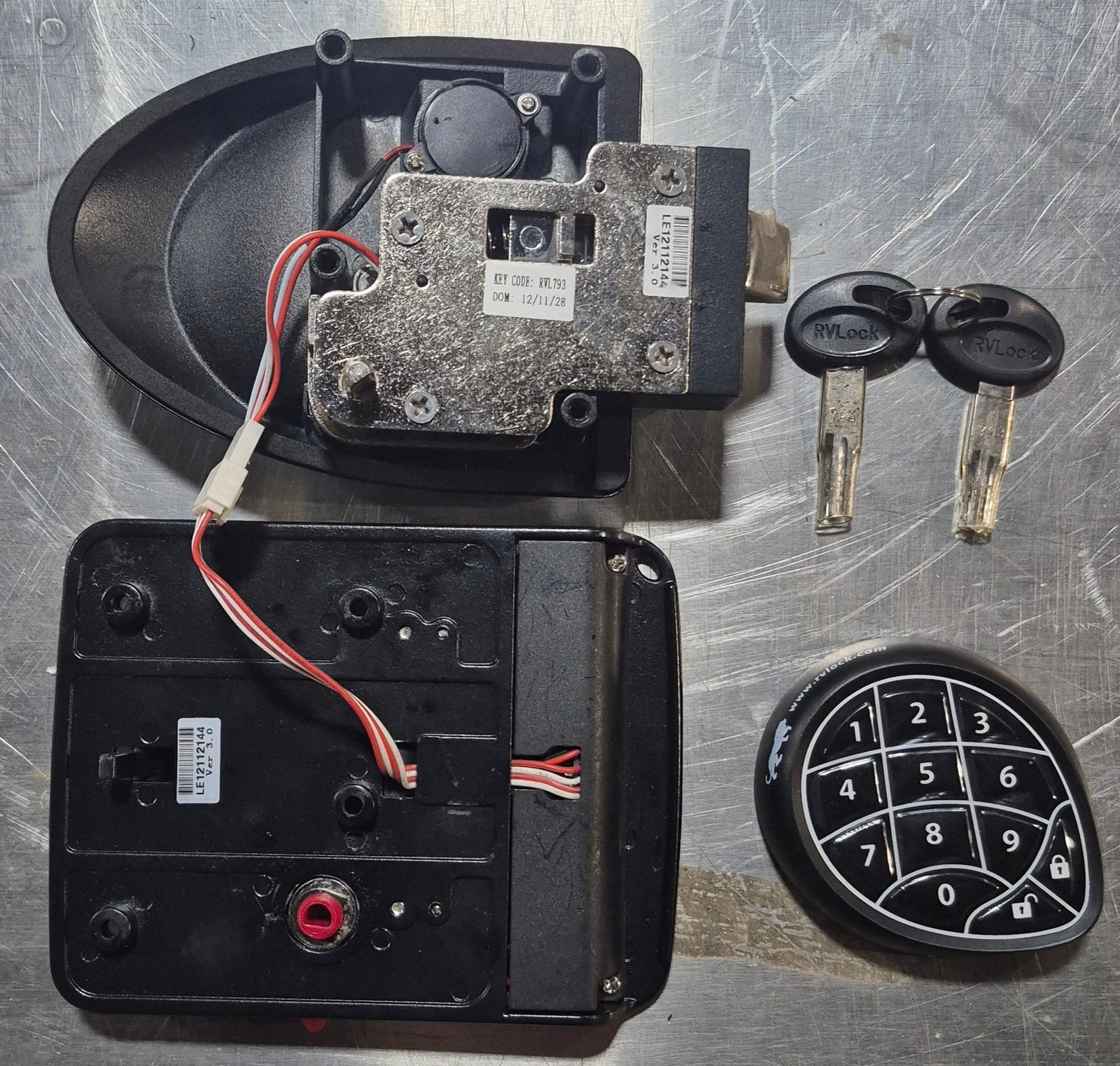 Used RV RVLocks Entry Door Lock With Deadbolt , Keyed and Keyless Entry - Young Farts RV Parts