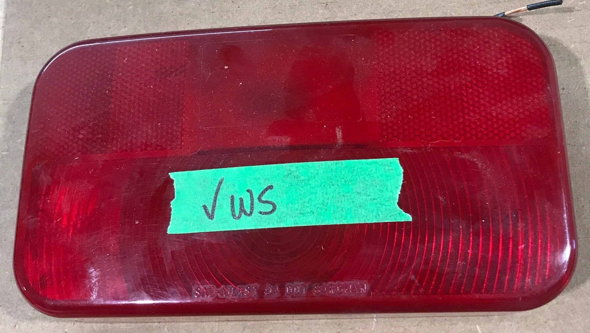 Used RV Tail Light Assembly Replacement Lens with base SAE - AILRST 94 DOT - Young Farts RV Parts