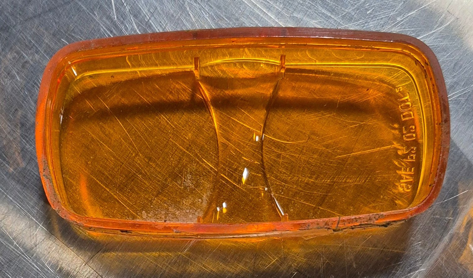 Used SAE - A - P2 - DOT Replacement Lens for Marker Light - Amber - Young Farts RV Parts