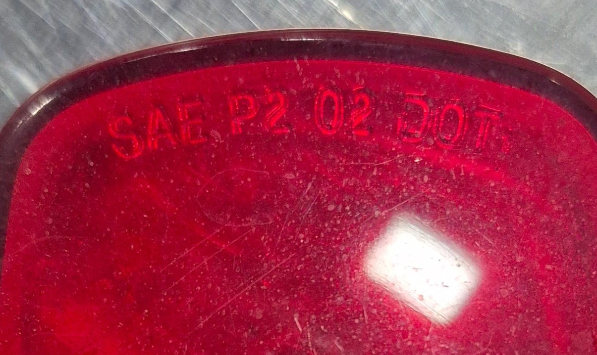 Used SAE - A - P2 - DOT Replacement Lens for Marker Light - Red - Young Farts RV Parts
