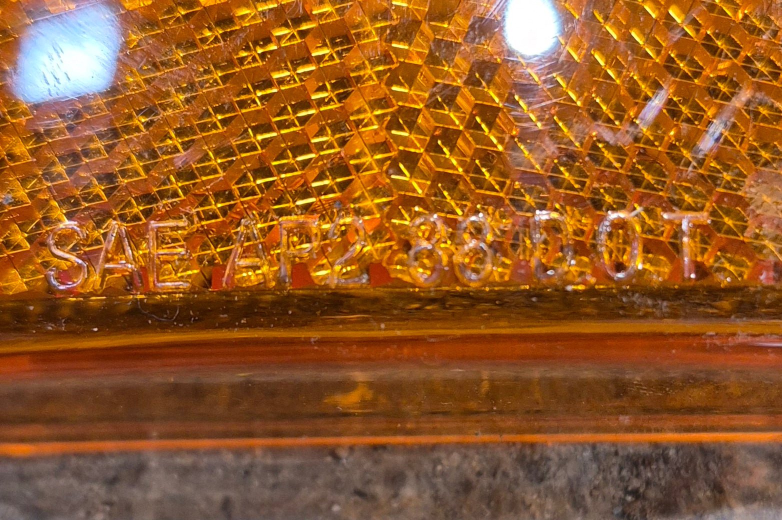Used SAE AP2 88 DOT Replacement Lens for Marker Lights - Amber - Young Farts RV Parts
