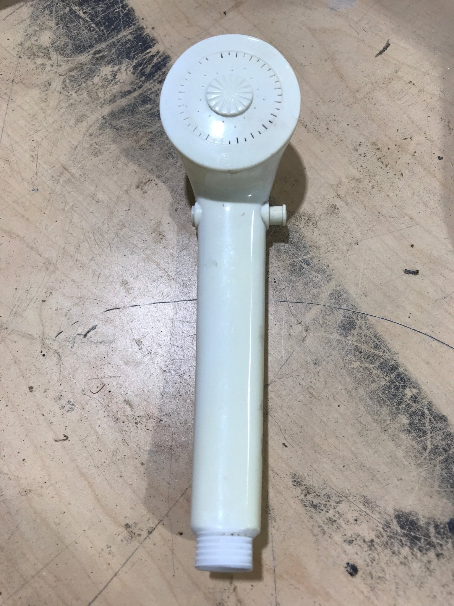 Used Shower Head 7 1/2" Off White - Young Farts RV Parts