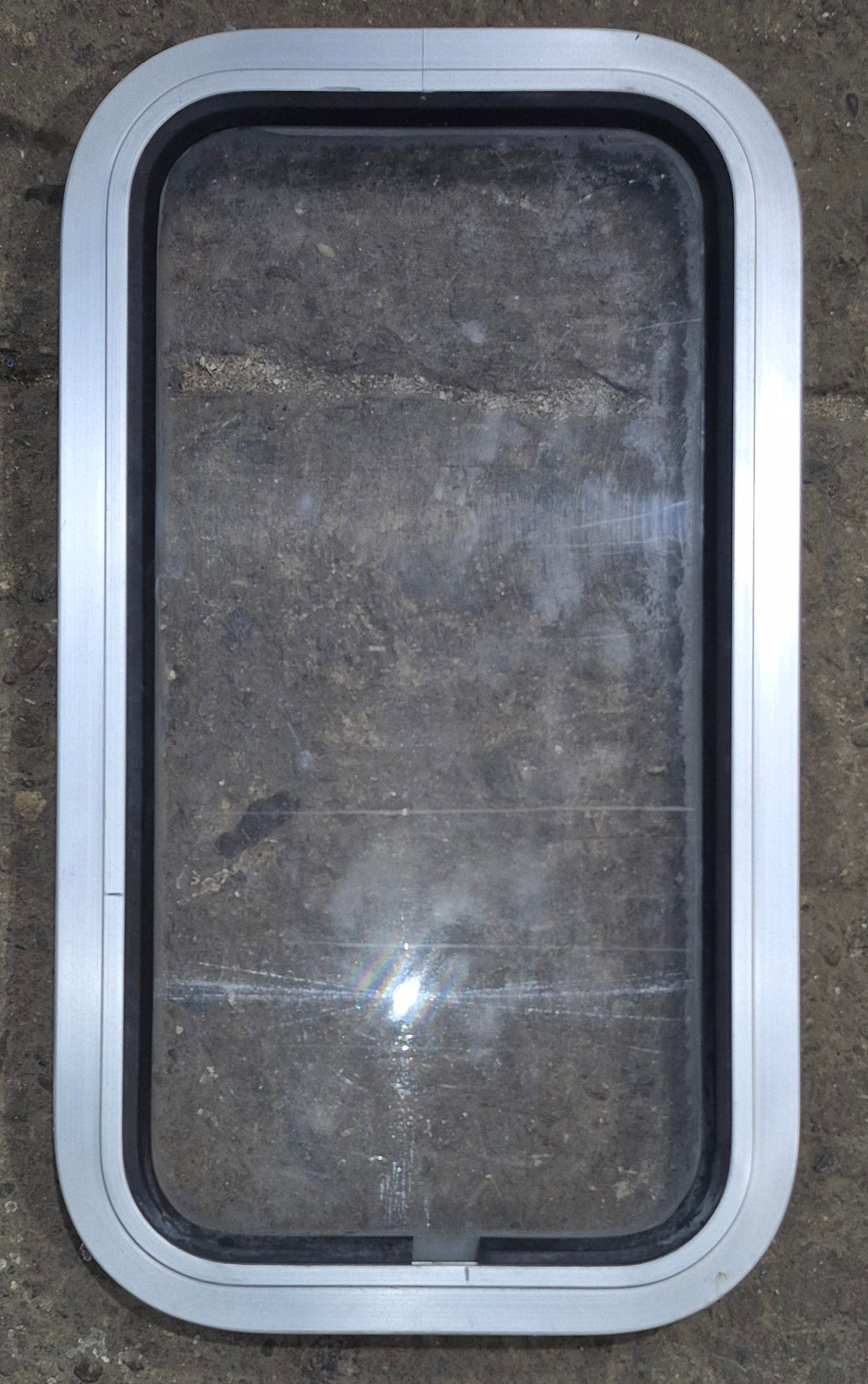 Used Silver Entry Door Window : 23 1/4