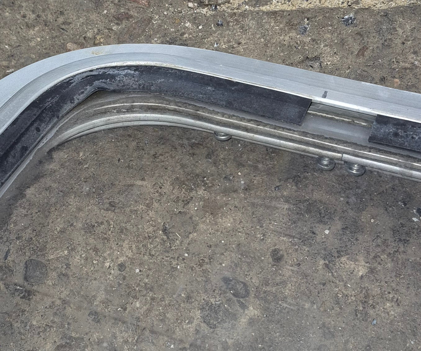 Used Silver Entry Door Window : 23 1/4