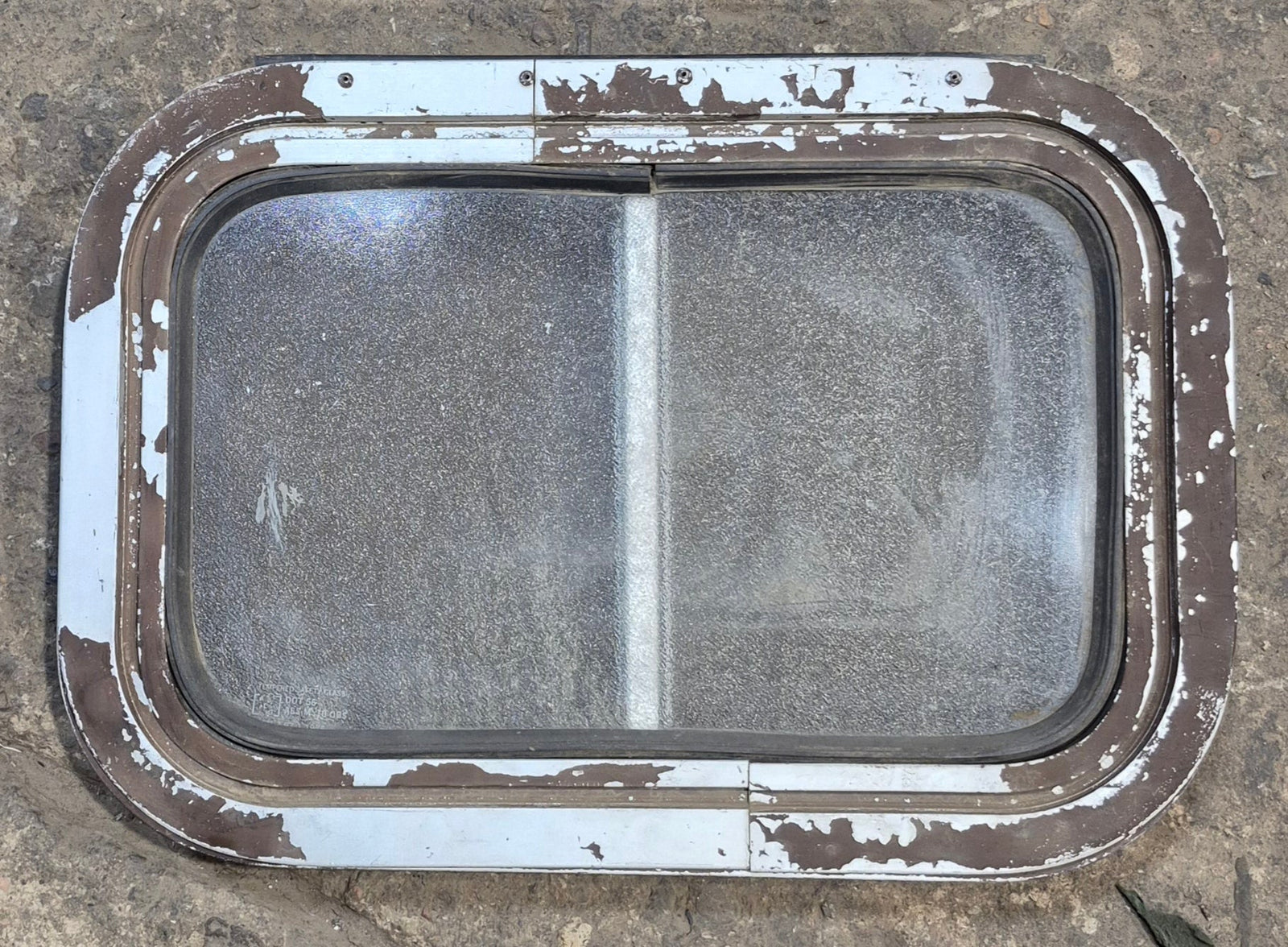 Used Silver - ish Radius Opening Window : 16 1/2 x 11 1/4