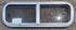 Used Silver Radius Opening Window : 26 1/2" W x 8 1/2" H x 1 3/4" D - Young Farts RV Parts