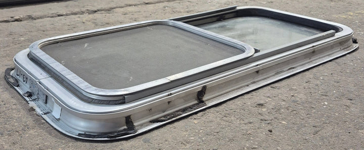 Used Silver Radius Opening Window : 29 1/4 X 14 1/4 X 2" D - Young Farts RV Parts