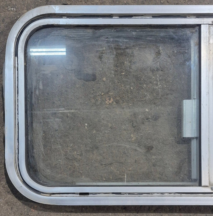 Used Silver Radius Opening Window : 29 1/4 X 14 1/4 X 2" D - Young Farts RV Parts