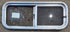 Used Silver Radius Opening Window : 30" W x 11 1/2" H x 1 3/4" D - Young Farts RV Parts