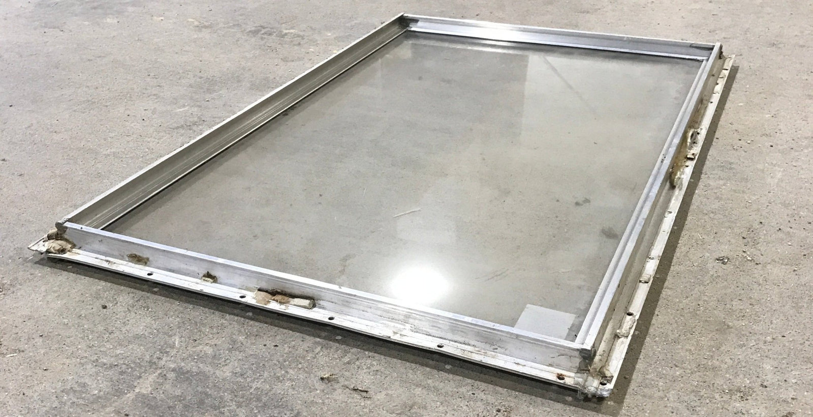 Used Silver Square Non - Opening Window: 28 3/4