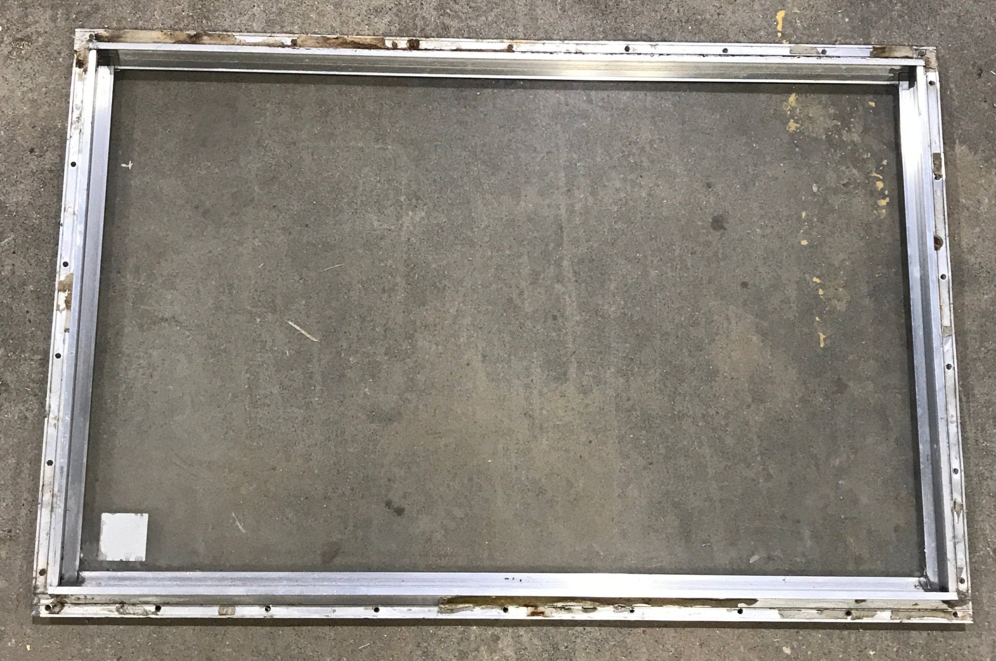 Used Silver Square Non - Opening Window: 28 3/4" W x 18 1/4" H x 1" D - Young Farts RV Parts