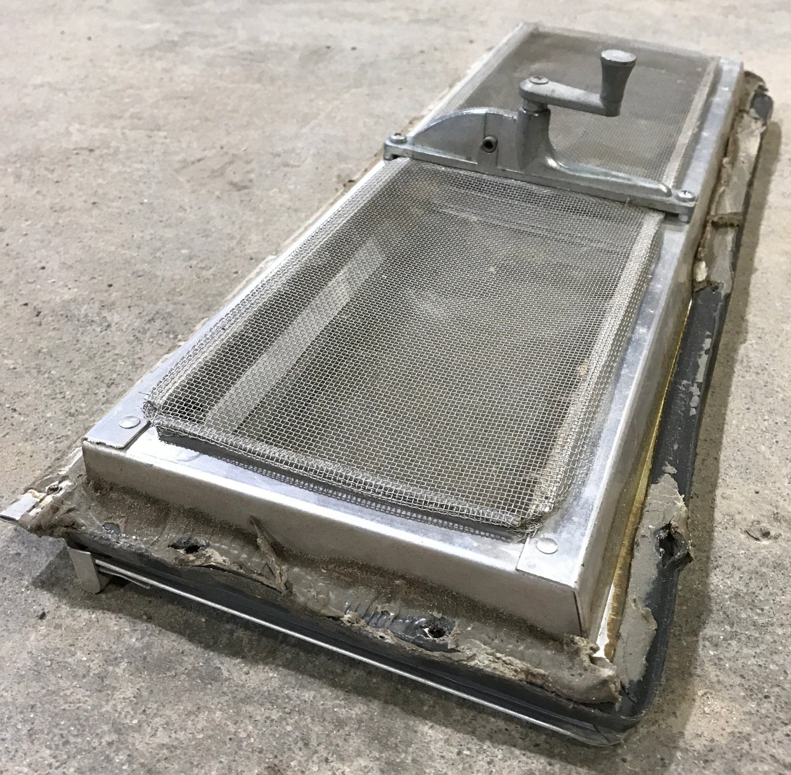 Used Silver Square Opening Window: 17 3/4