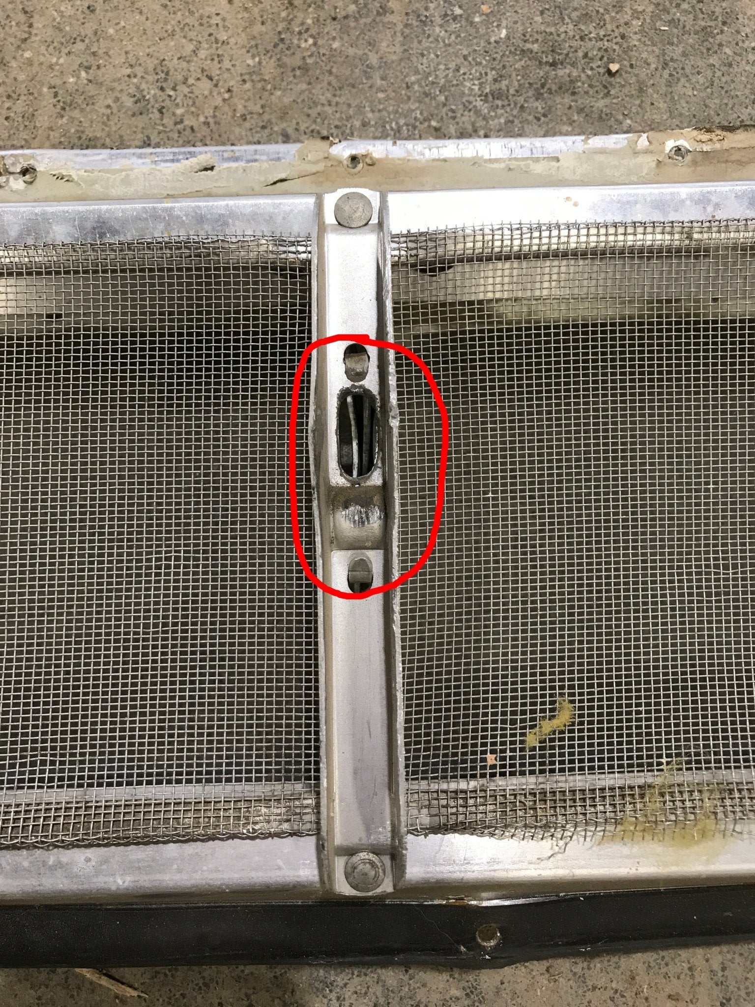 Used Silver Square Opening Window: 17 3/4" W x 5 1/2" H x 3/4" D - Young Farts RV Parts