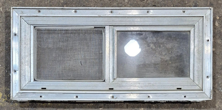 Used Silver Square Opening Window: 20" W x 8" H x 7/8" D - Young Farts RV Parts