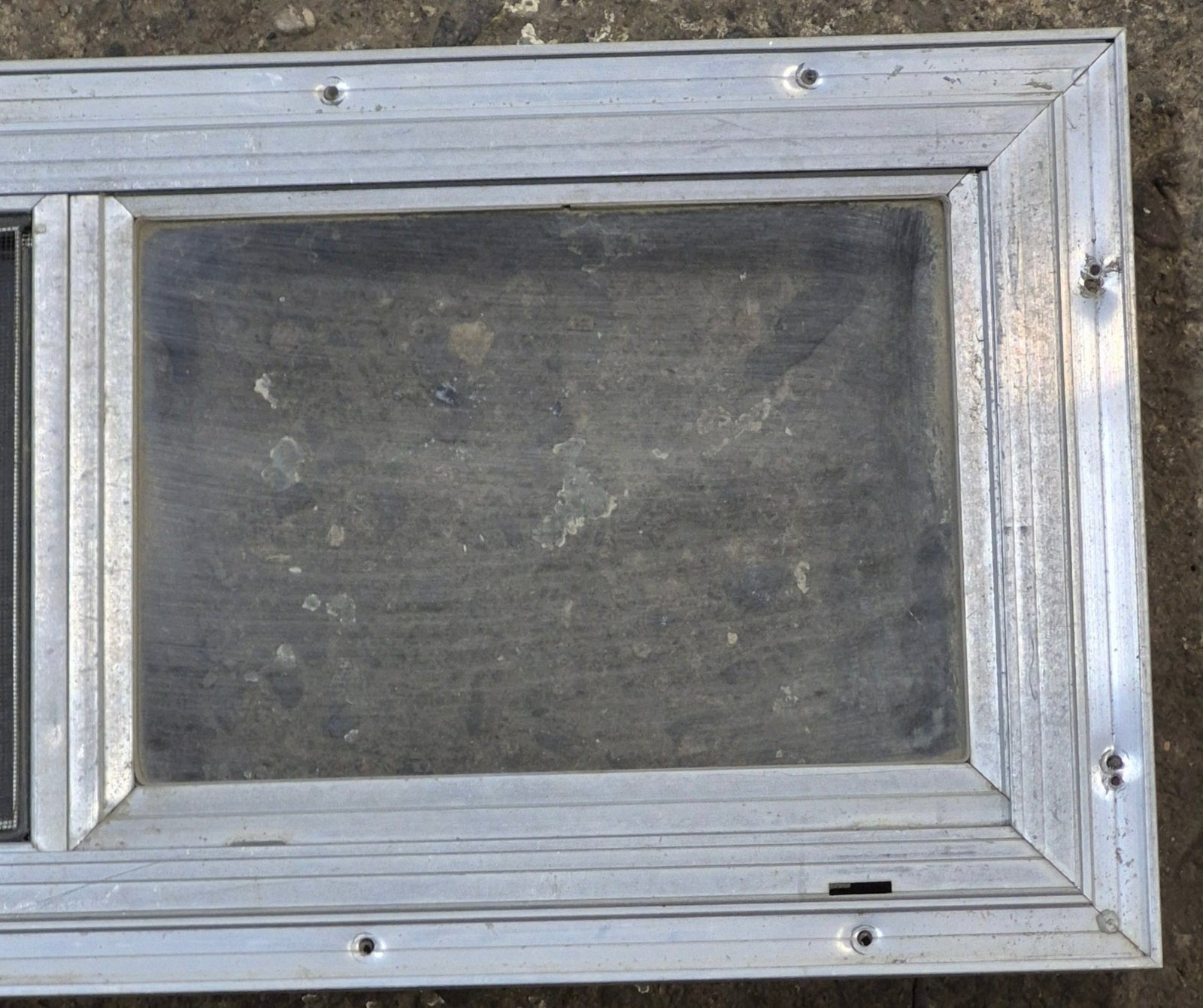 Used Silver Square Opening Window: 24 1/8