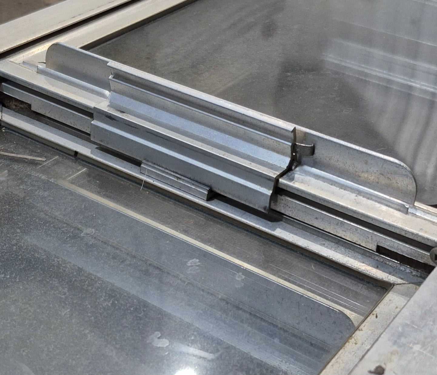 Used Silver Square Opening Window: 24" W x 10" H x 2 1/2" D - Young Farts RV Parts