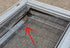 Used Silver Square Opening Window: 24" W x 10" H x 2 1/2" D - Young Farts RV Parts