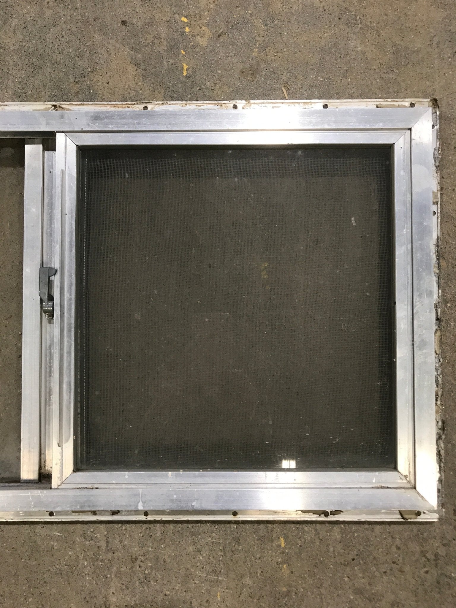 Used Silver Square Opening Window: 28 7/8" W x 14 7/8" H x 1" D - Young Farts RV Parts
