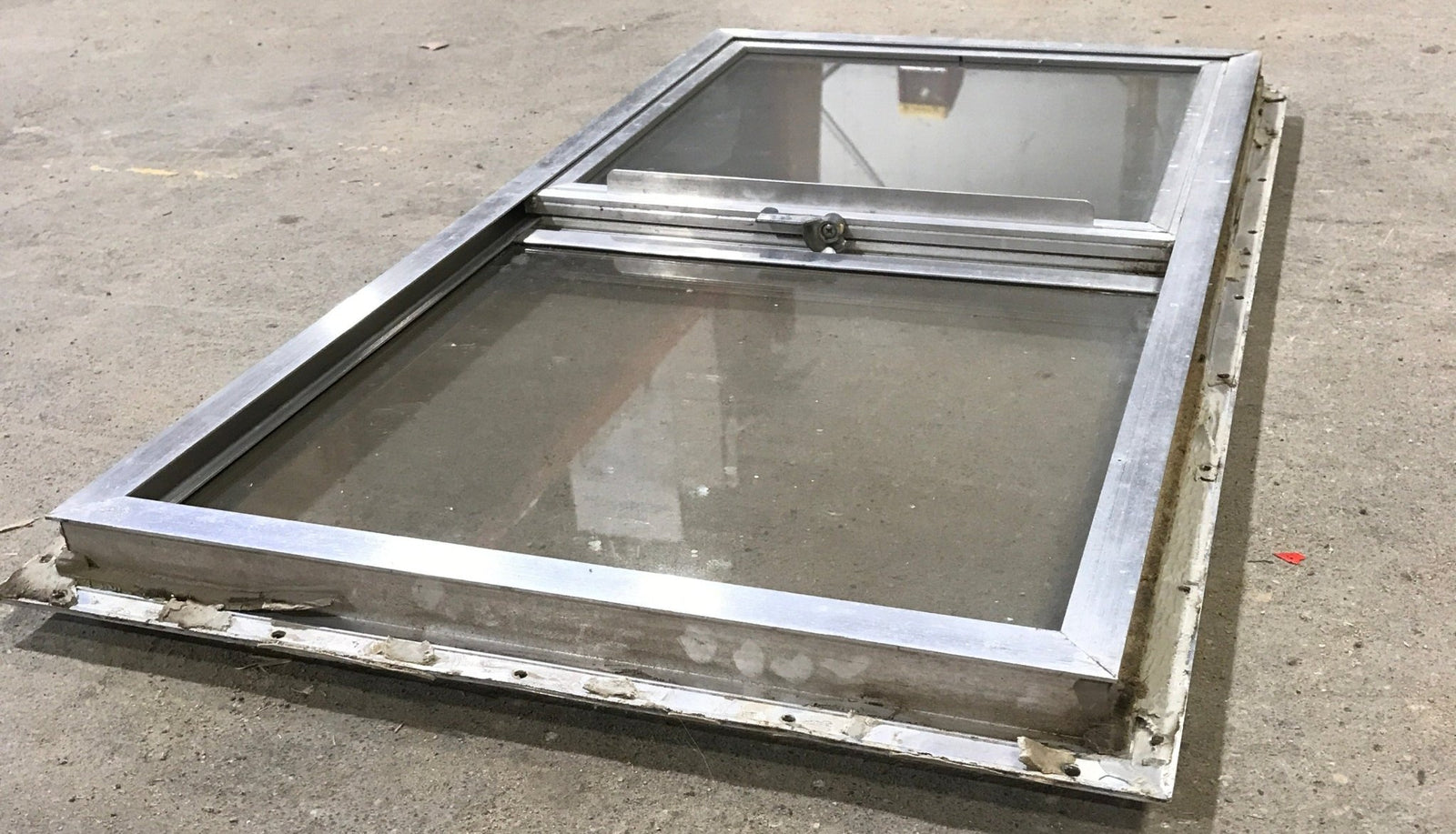 Used Silver Square Opening Window: 28 7/8