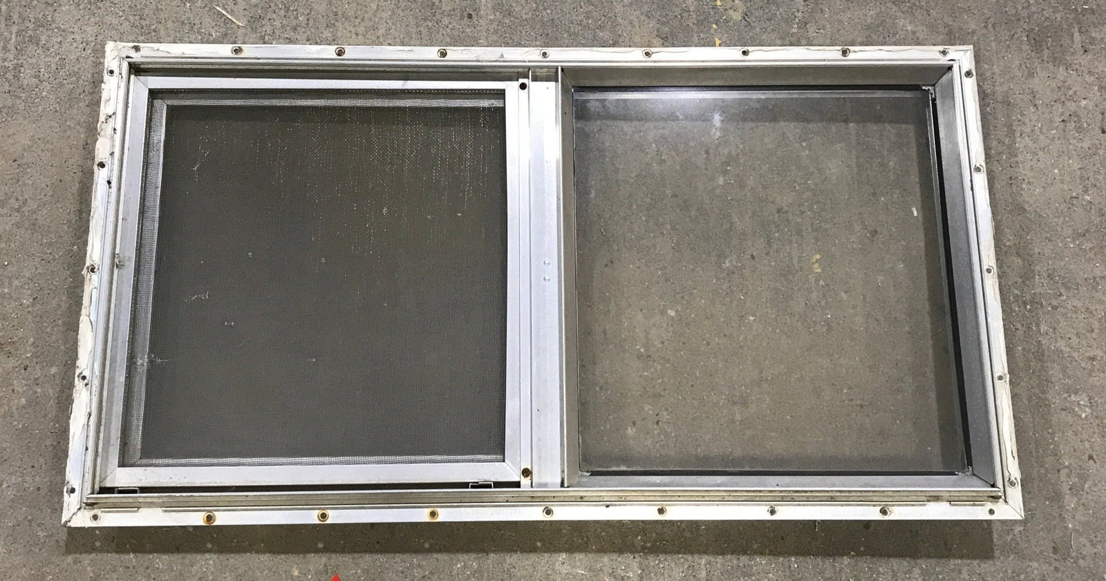 Used Silver Square Opening Window: 28 7/8