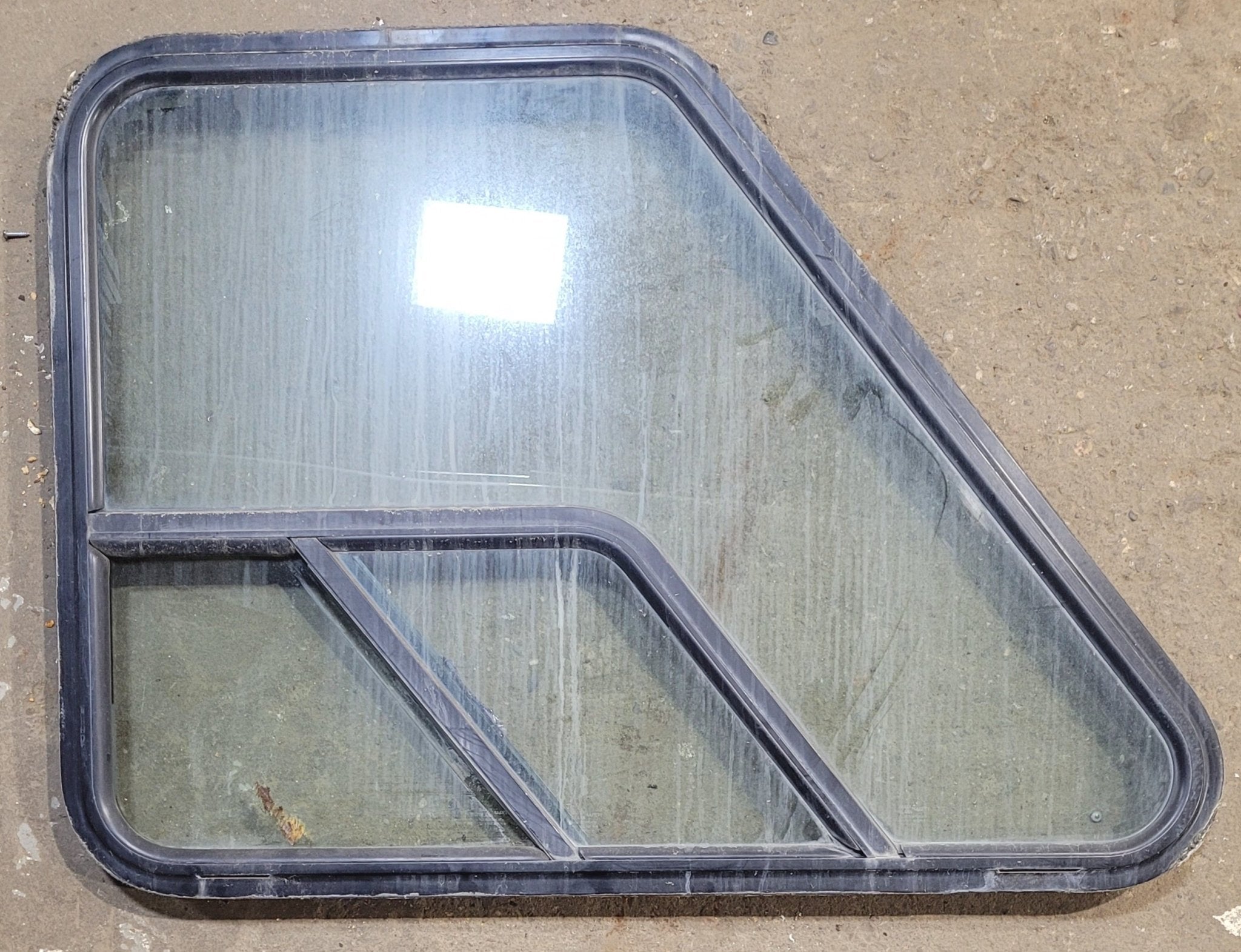Buy Used Slanted Black Radius Opening Window : 36 1/4