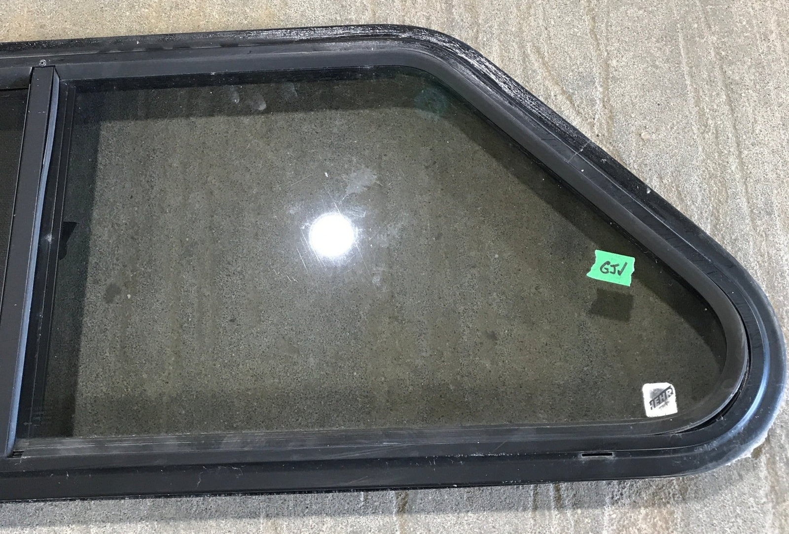 Used Slanted Black Radius Opening Window : 36 3/4