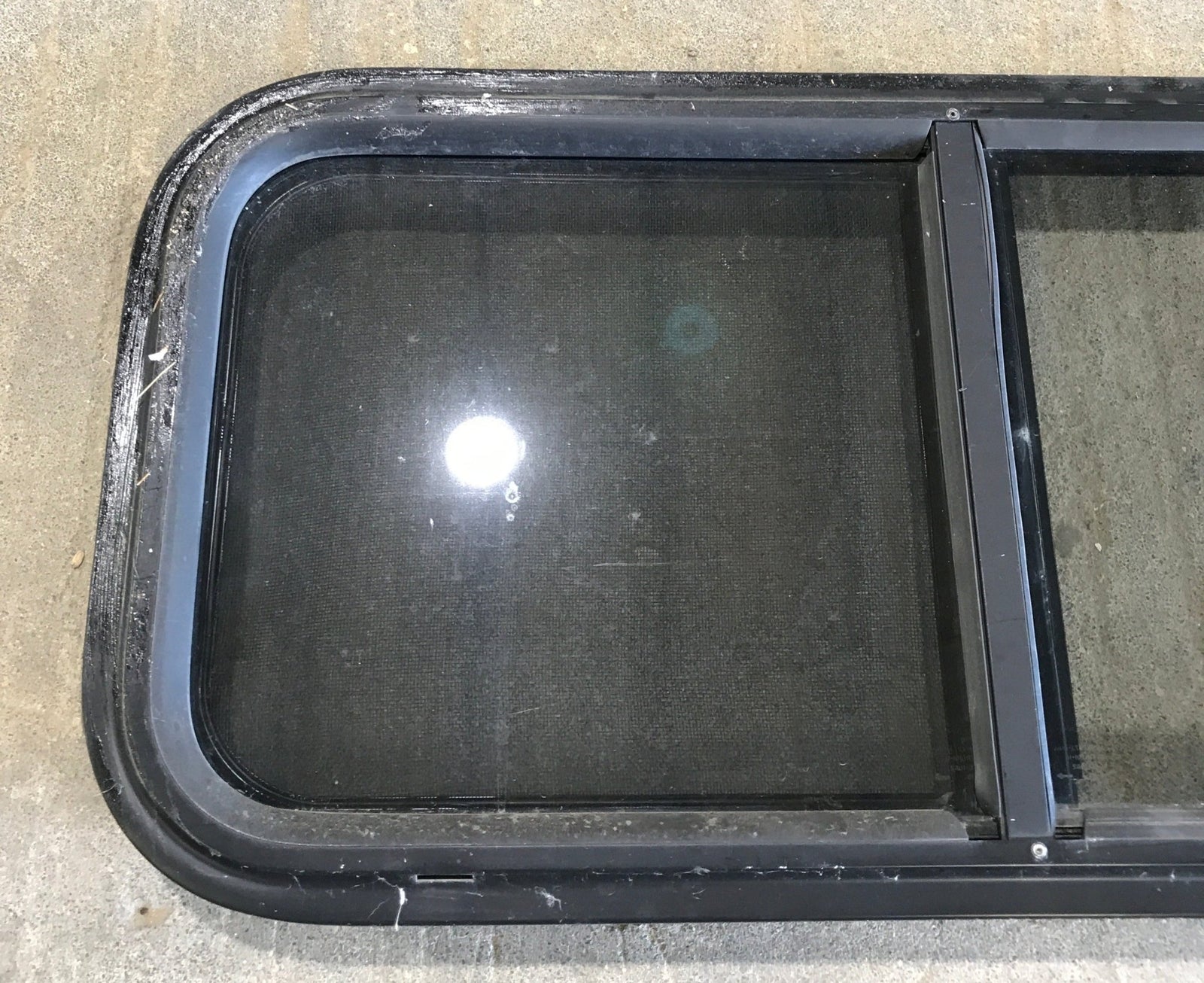 Used Slanted Black Radius Opening Window : 36 3/4