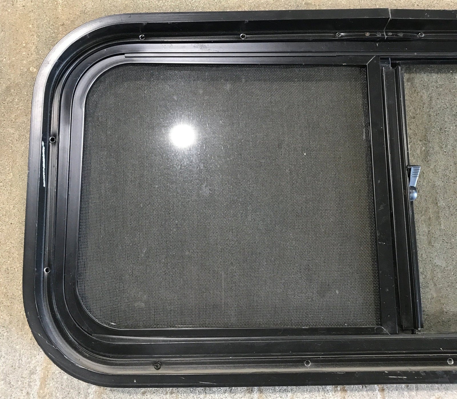 Used Slanted Black Radius Opening Window : 36 3/4