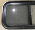 Used Slanted Black Radius Opening Window : 36 3/4" W x 13 1/2" H x 2" D - Young Farts RV Parts