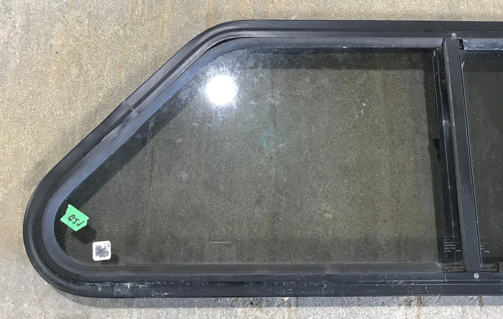 Used Slanted Black Radius Opening Window : 36 3/4