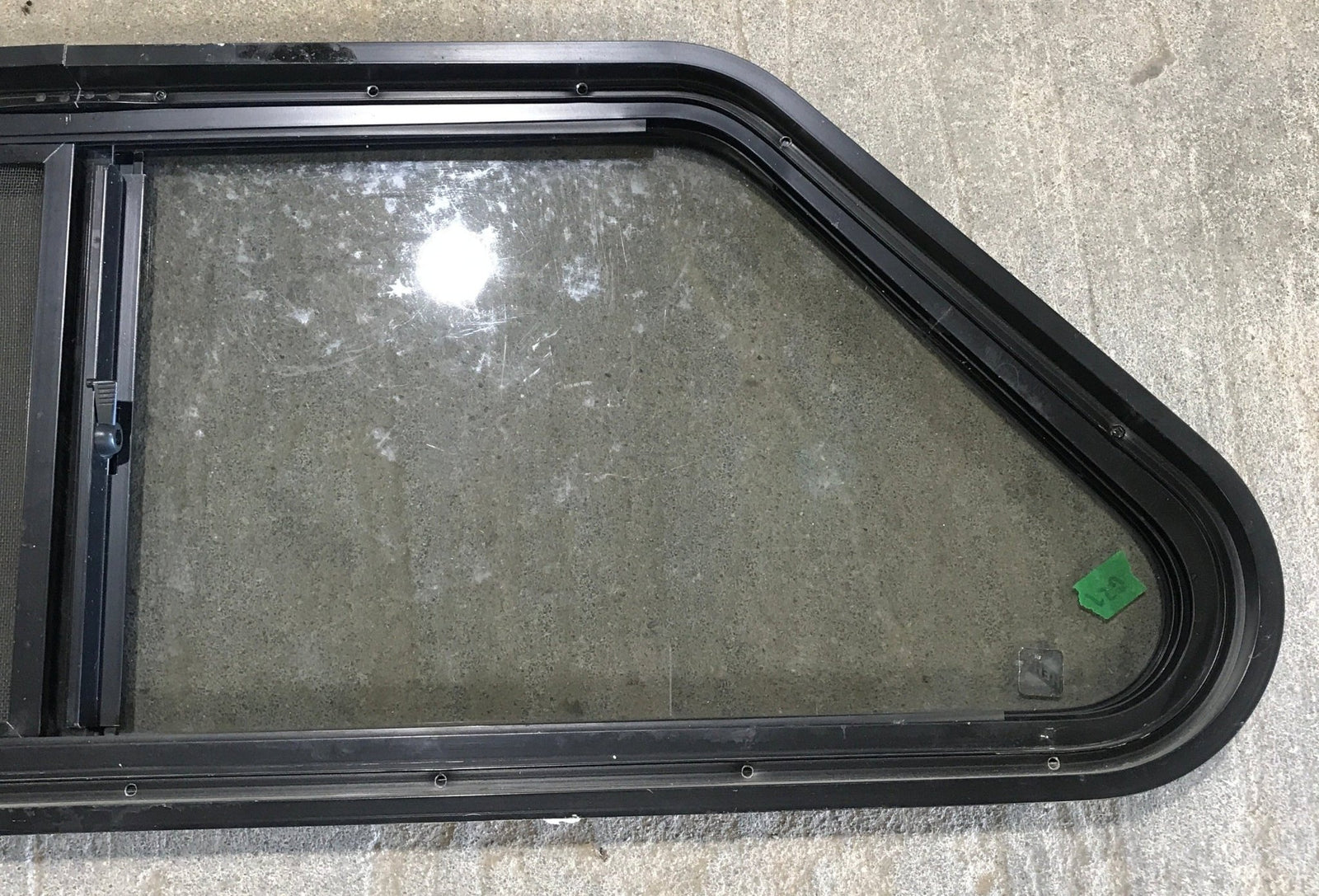 Used Slanted Black Radius Opening Window : 36 3/4