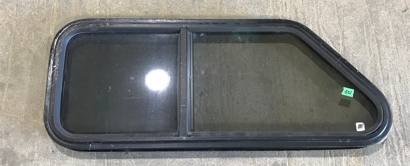 Used Slanted Black Radius Opening Window : 36 3/4