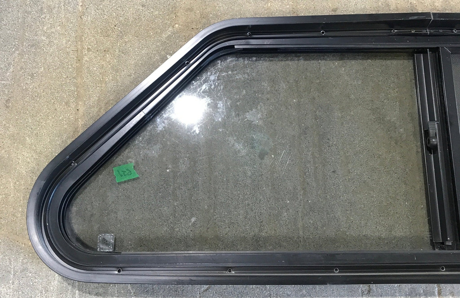 Used Slanted Black Radius Opening Window : 36 3/4