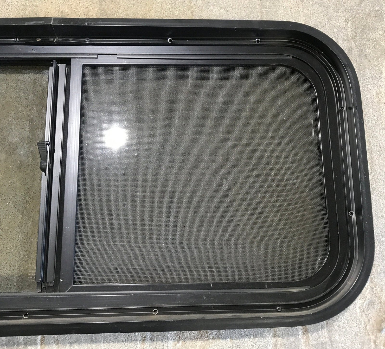Used Slanted Black Radius Opening Window : 36 3/4